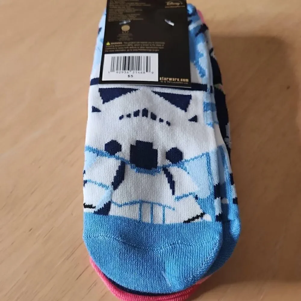 Star wars mandalorian baby yoda 5 pairs  low cut socks shoe size 4-10